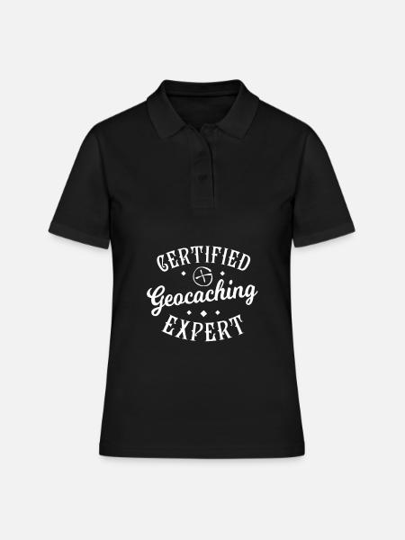 Geocaching Expert Géocach Geo - Polo Femme - noir
