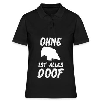 Fehmarn Heimat Insel Ostsee Sonneninsel - Frauen Polo Shirt - Schwarz - Vorne - Ailine (174cm)