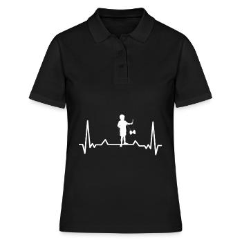 Diabolo jongler enfant de l’école rythme cardiaque sport - Polo Femme - noir - Devant - Ailine (174cm)