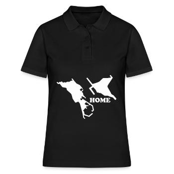 Helgoland Heimat Nordsee Insel Düne - Frauen Polo Shirt - Schwarz - Vorne - Ailine (174cm)