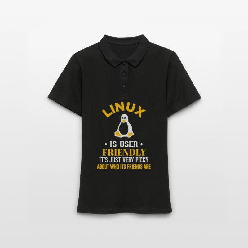 Linux Geek Coding Programmer Nerd Women's Polo Shirt