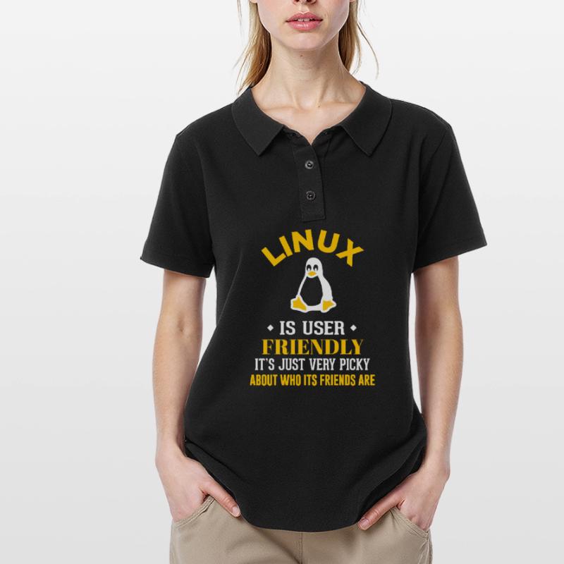 Linux Geek Coding Programmeur Nerd Polo Femme