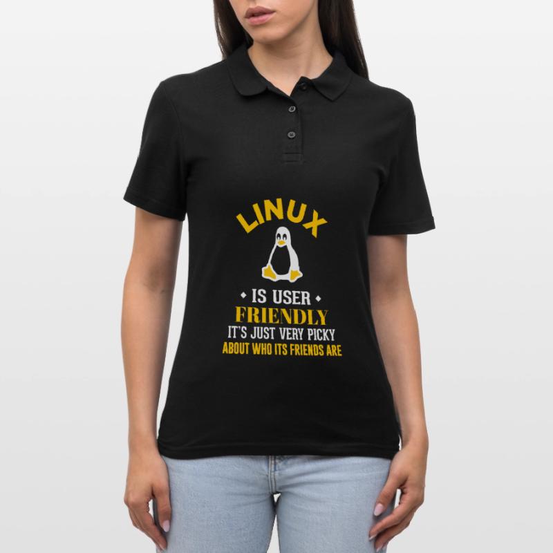 Linux Geek Coding Programmeur Nerd Polo Femme