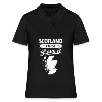 Schottland Karte England Liebe Edinburgh - Frauen Polo Shirt - Schwarz - Vorne - Ailine (174cm)
