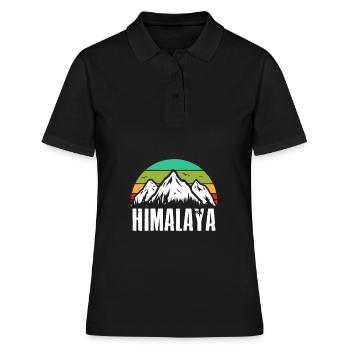 Himalaya Retro Montagnes Alpinistes - Polo Femme - noir - Devant - Ailine (174cm)
