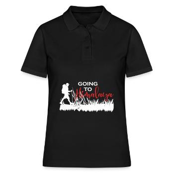 Himalaya Randonnées Montagnes Népal - Polo Femme - noir - Devant - Ailine (174cm)