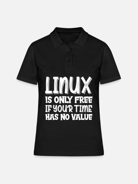Linux Geek Hacking Informaticien - Polo Femme - noir