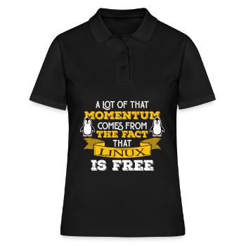 Linux Nerd Computer IT Geek - Polo Femme - noir - Devant - Ailine (174cm)