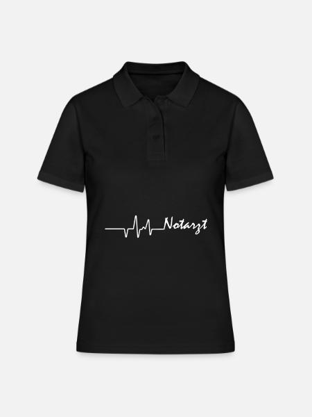 Urgences cardiaques - Polo Femme - noir