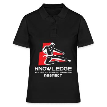 Taekwondo Sagesse Arts martiaux Arts martiaux Arts martiaux - Polo Femme - noir - Devant - Ailine (174cm)