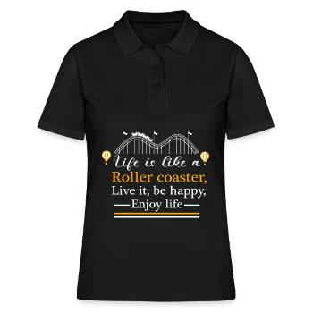 Montagnes russes Parc d’attractions Excursion - Polo Femme - noir - Devant - Ailine (174cm)