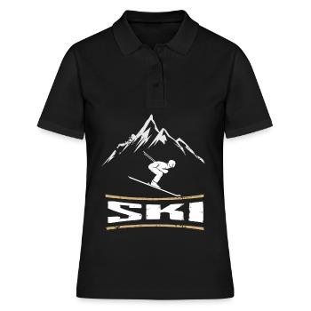 Ski Sports d’hiver Montagne Ski - Polo Femme - noir - Devant - Ailine (174cm)