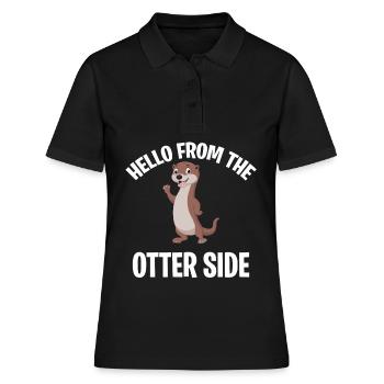 Loutres douces animal sort mertre animal sauvage - Polo Femme - noir - Devant - Ailine (174cm)
