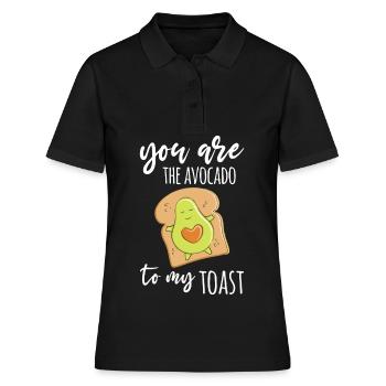 Avocado Toast Pärchen Liebe Romantik - Frauen Polo Shirt - Schwarz - Vorne - Ailine (174cm)
