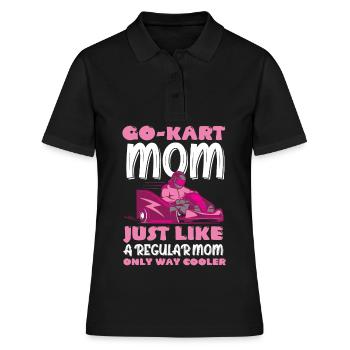 Go-Kart Mutter Kart Gokart Go Kart - Frauen Polo Shirt - Schwarz - Vorne - Ailine (174cm)
