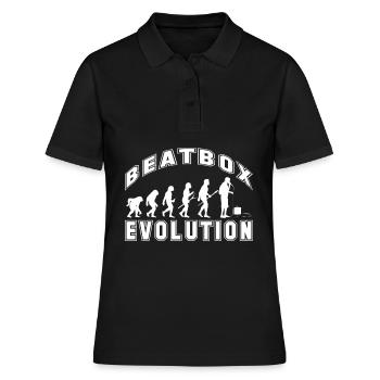 Beatbox Evolution Beat Beatboxer - Frauen Polo Shirt - Schwarz - Vorne - Ailine (174cm)