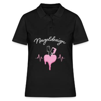 Nail Designer Heartbeat Nail Salon - Polo Femme - noir - Devant - Ailine (174cm)