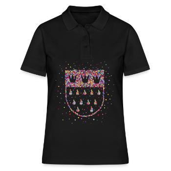 Cologne Cologne Armoiries Carnaval Confettis - Polo Femme - noir - Devant - Ailine (174cm)