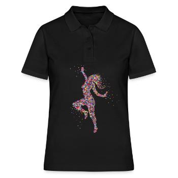 Dancing Fitness Workout Gift - Women's Polo Shirt - black - Front - Ailine (174cm)