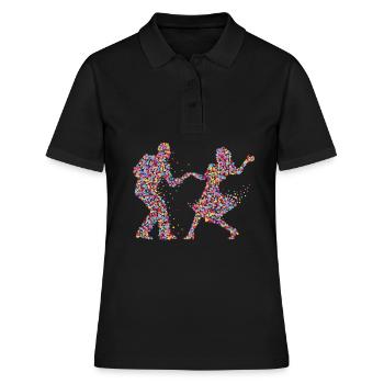 Couple Danse Danse Couple Cadeau Couple - Polo Femme - noir - Devant - Ailine (174cm)