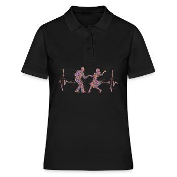 Couple Danse Danse Couple Heartbeat - Polo Femme - noir - Devant - Ailine (174cm)