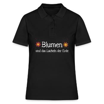 Garten Gärtner Gärtnerin Blumenbeet - Frauen Polo Shirt - Schwarz - Vorne - Ailine (174cm)
