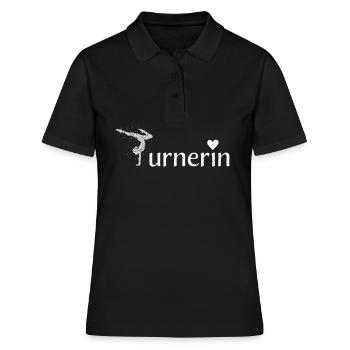 Turnerin Bodenturnen Gymnastik Akrobatik - Frauen Polo Shirt - Schwarz - Vorne - Ailine (174cm)