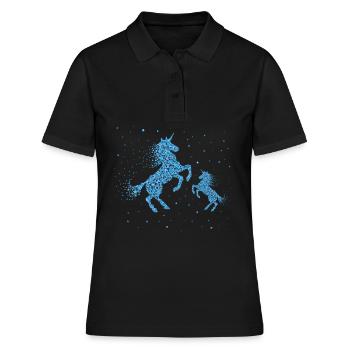Licorne Licorne Amateurs de Licorne - Polo Femme - noir - Devant - Ailine (174cm)