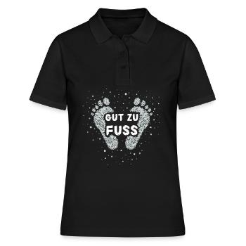 Gut Zu Fuß Fusspfleger Fusspflegerin - Frauen Polo Shirt - Schwarz - Vorne - Ailine (174cm)