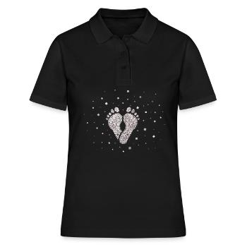 Fusspflege Fuss Füsse Fusspflegerin - Frauen Polo Shirt - Schwarz - Vorne - Ailine (174cm)