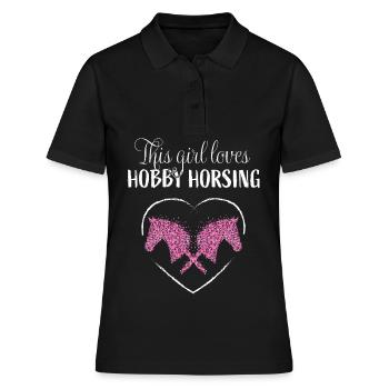 Hobby Horsing Hobbyhorse Hobby horse - Women's Polo Shirt - black - Front - Ailine (174cm)
