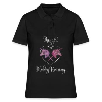 Hobby Horsing Steckenpferd Hobbyhorse - Frauen Polo Shirt - Schwarz - Vorne - Ailine (174cm)