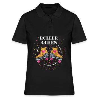 Rollschuhe Roller Skating Rollschuh - Frauen Polo Shirt - Schwarz - Vorne - Ailine (174cm)