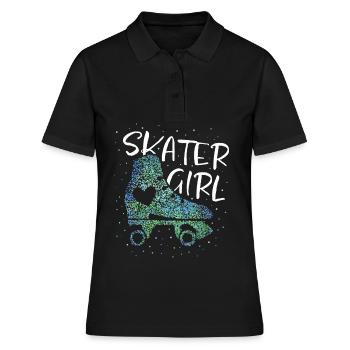 Rollschuhe Rollschuhlaufen Rollkunstlauf - Frauen Polo Shirt - Schwarz - Vorne - Ailine (174cm)