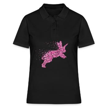 Rabbit Unicorn Rabbit Dwarf Rabbit - Women's Polo Shirt - black - Front - Ailine (174cm)