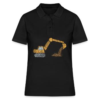 Excavatrice Chantier de construction Ouvrier de la construction Véhicule de construction - Polo Femme - noir - Devant - Ailine (174cm)