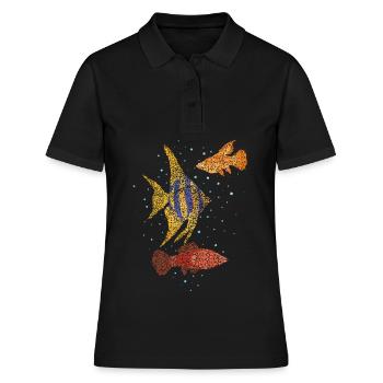 Aquarium Aquarium Aquarium Amateurs de poissons - Polo Femme - noir - Devant - Ailine (174cm)