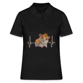 Cochon d’Inde Cochon d’Inde Heartbeat - Polo Femme - noir - Devant - Ailine (174cm)