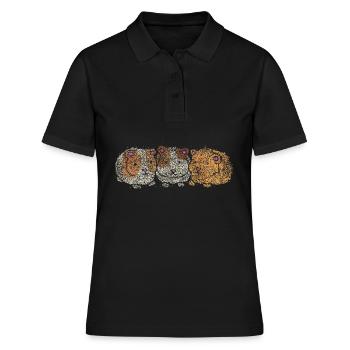 Cochon d’Inde Amateur de cochon d’Inde - Polo Femme - noir - Devant - Ailine (174cm)