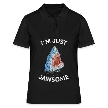 Jawsome Grand Requin Blanc Requin Requins Amoureux des Requins - Polo Femme - noir - Devant - Ailine (174cm)