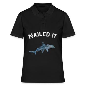 Cloué Il Requin Marteau Requin Amoureux des requins - Polo Femme - noir - Devant - Ailine (174cm)