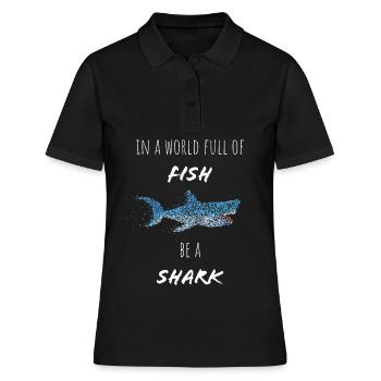 Soyez un requin Requins Baleine Requins Amoureux des requins - Polo Femme - noir - Devant - Ailine (174cm)