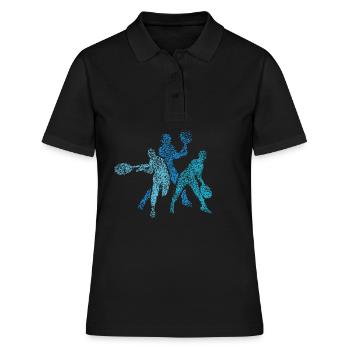 Joueur de tennis Joueur de tennis Paddleball - Polo Femme - noir - Devant - Ailine (174cm)