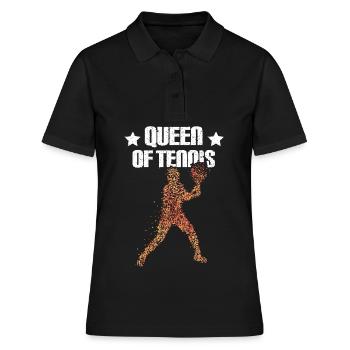 Tennis Queen Tennis Player Trainer - Women's Polo Shirt - black - Front - Ailine (174cm)