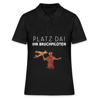 Modellflugzeug RC Ferngesteuerte Flieger - Frauen Polo Shirt - Schwarz - Vorne - Ailine (174cm)