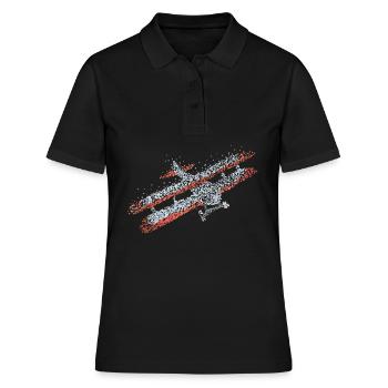 Avion Biplan Modèle d’avion - Polo Femme - noir - Devant - Ailine (174cm)
