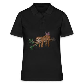 Sloth lovers fatigue sleeping - Women's Polo Shirt - black - Front - Ailine (174cm)