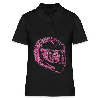 Motorrad Motorradfahrerin Motorradhelm - Frauen Polo Shirt - Schwarz - Vorne - Ailine (174cm)