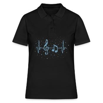 Music Key Professeur de musique École de musique - Polo Femme - noir - Devant - Ailine (174cm)