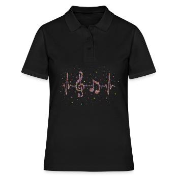 Music Key Professeur de musique École de musique - Polo Femme - noir - Devant - Ailine (174cm)